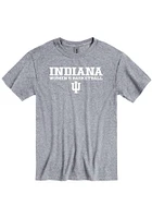 Indiana Hoosiers Grey Womens Basketball Design Short Sleeve T Shirt