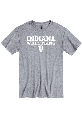 Indiana Hoosiers Grey Wrestling Short Sleeve T Shirt