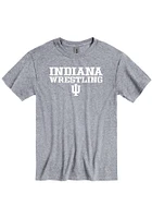 Indiana Hoosiers Grey Wrestling Short Sleeve T Shirt