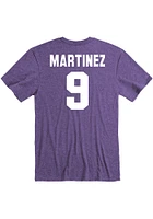 Adrian Martinez K-State Wildcats Purple Football Name and Number Short Sleeve Player T Shirt