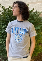 Saint Louis Billikens Grey Arch Short Sleeve T Shirt