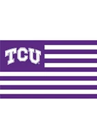 TCU Horned Frogs 3x5 Stripe Style Silk Screen Grommet Flag - Purple