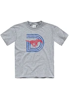 SMU Mustangs Youth Grey D Throwback Logo Short Sleeve T-Shirt