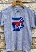 SMU Mustangs Youth Grey D Throwback Logo Short Sleeve T-Shirt