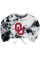 Oklahoma Sooners Womens Black Endzone Crew Sweatshirt