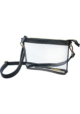 Black Black Stadium Approved Design Clear Bag