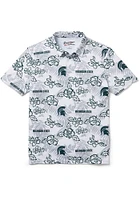 Reyn Spooner Michigan State Spartans Mens White Pua Short Sleeve Fashion Polo