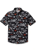 Reyn Spooner Oklahoma State Cowboys Mens Black Kekai Short Sleeve Dress Shirt