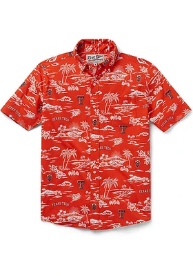 Reyn Spooner Texas Tech Red Raiders Mens Kekai Short Sleeve Dress Shirt