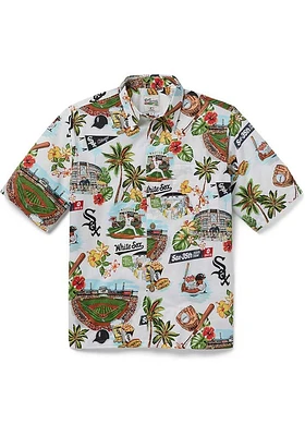 Reyn Spooner Chicago White Sox Mens Scenic Short Sleeve Dress Shirt
