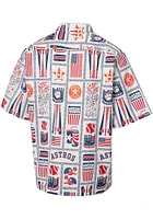 Reyn Spooner Houston Astros Mens White Americana Short Sleeve Dress Shirt