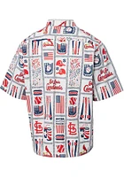 Reyn Spooner St Louis Cardinals Mens White Americana Short Sleeve Dress Shirt