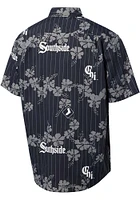 Reyn Spooner Chicago White Sox Mens Black City Connect Button Front Short Sleeve Dress Shirt