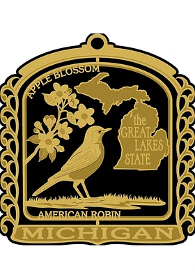 Michigan MI Landmarks Ornament