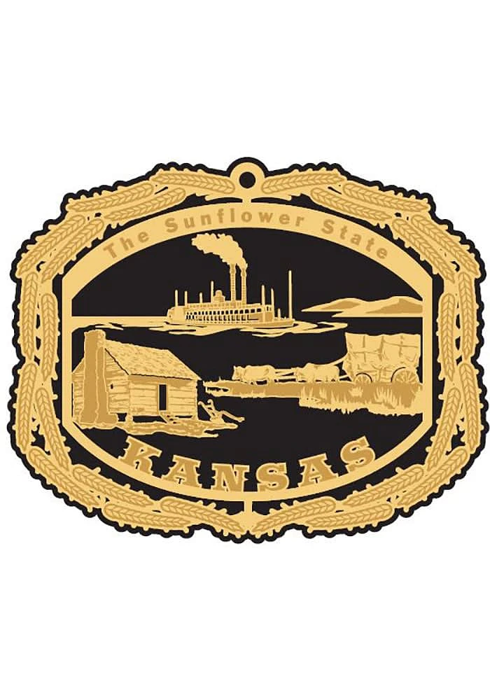 Kansas Sunflower State Graphic Ornament