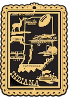 Indiana Landmarks Brass Ornament