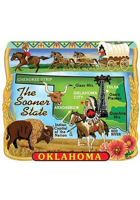 Oklahoma Landmarks Fiberboard Magnet
