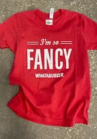 Texas Youth Red So Fancy Short Sleeve Fashion T-Shirt