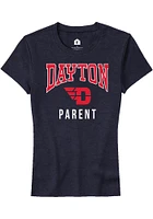 Rally Dayton Flyers Womens Navy Blue Parent Short Sleeve T-Shirt