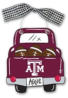 Texas A&M Aggies Wood Truck Ornament - Red