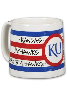 Kansas Jayhawks 16oz Stripe Ceramic Mug - Blue