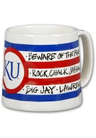 Kansas Jayhawks 16oz Stripe Ceramic Mug - Blue