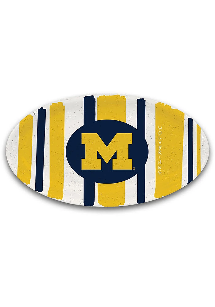 Michigan Wolverines 6.75 x 12.25 Oval Melamime Serving Tray