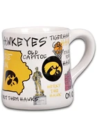 Iowa Hawkeyes 20oz Campus Icons Ceramic Mug - Yellow