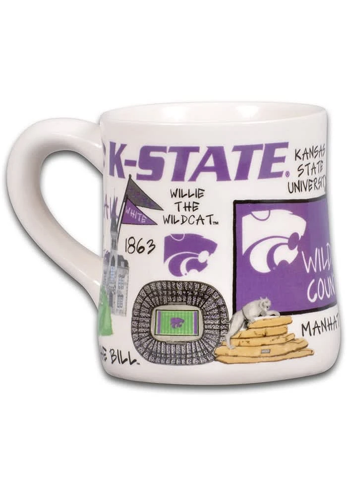 K-State Wildcats 20oz Campus Icons Ceramic Mug - Purple