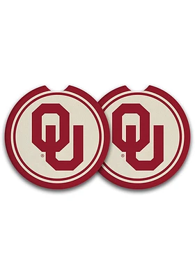 Oklahoma Sooners 2 Pack Car Coaster - Red