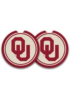 Oklahoma Sooners 2 Pack Car Coaster - Red