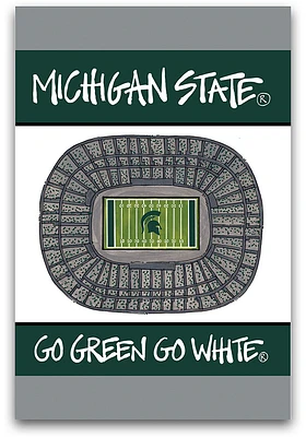 Michigan State Spartans Stadium Garden Flag - Green
