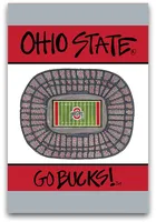 Ohio State Buckeyes Stadium Garden Flag - Red