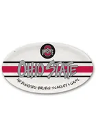 Ohio State Buckeyes 6.75x12.25 Melamine Oval Serving Tray
