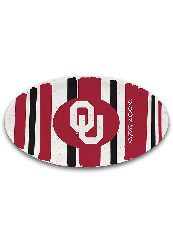 Oklahoma Sooners 12 in Melamine Oval Serving Tray