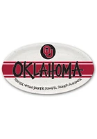 Oklahoma Sooners 6.75x12.25 Melamine Oval Serving Tray