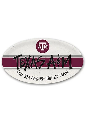 Texas A&M Aggies 6.75x12.25 Melamine Oval Serving Tray