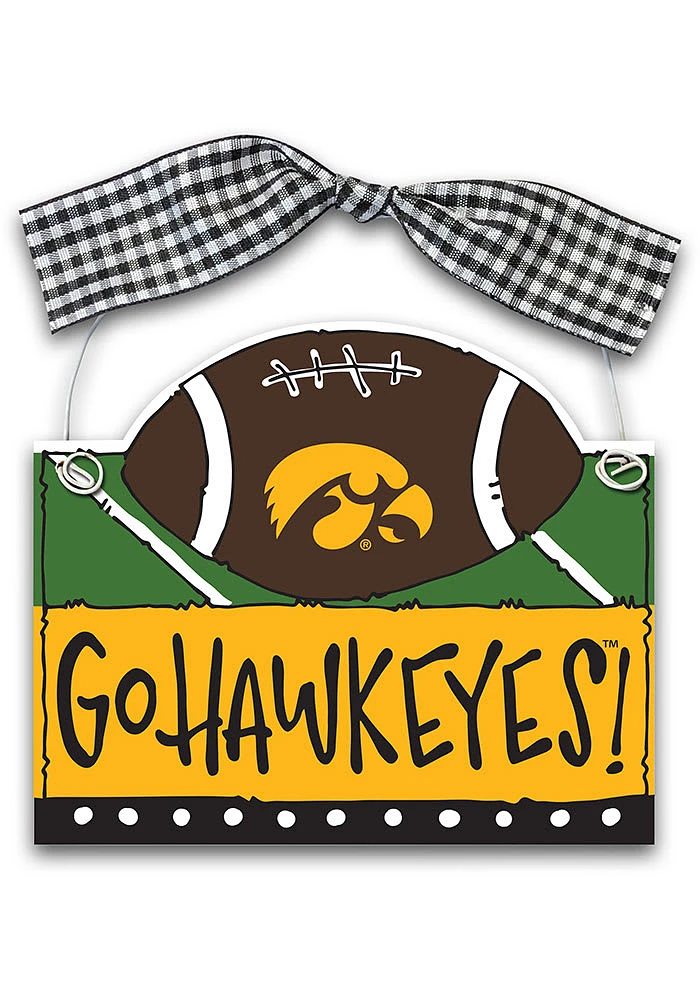 Iowa Hawkeyes Football Ornament - Yellow
