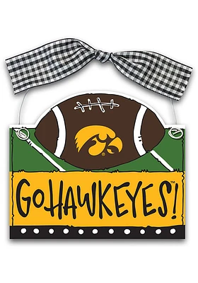 Iowa Hawkeyes Football Ornament - Yellow