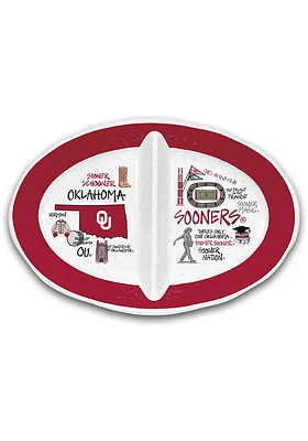 Oklahoma Sooners 16.5 inch x 11.25 inch Serving Tray