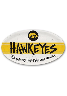 Iowa Hawkeyes 6.75 x 12.25 Oval Melamine Serving Tray