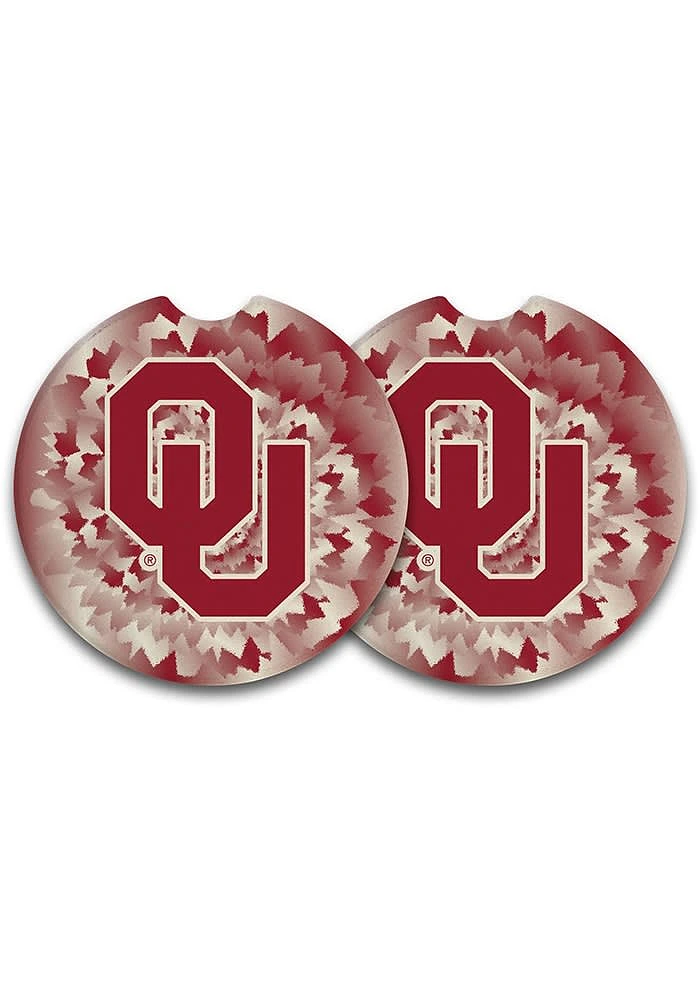 Oklahoma Sooners Set of 2 Car Coaster - Red