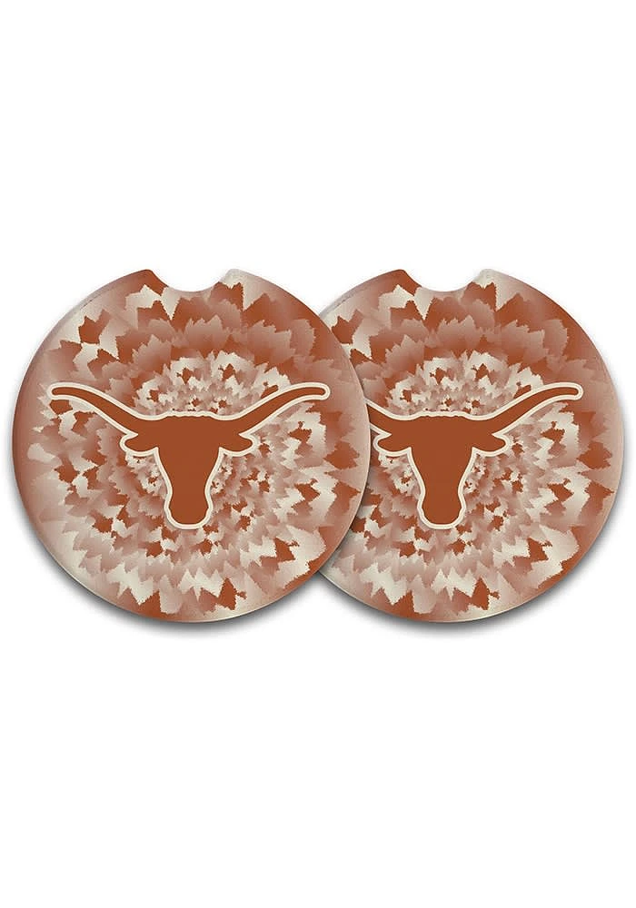 Texas Longhorns Set of 2 Car Coaster - Burnt Orange