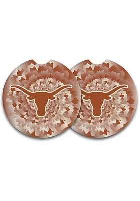 Texas Longhorns Set of 2 Car Coaster - Burnt Orange