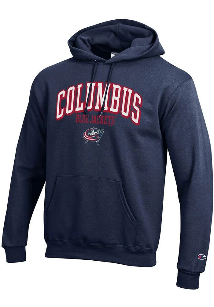 Champion Columbus Blue Jackets Mens Navy Powerblend Long Sleeve Hoodie