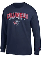 Champion Columbus Blue Jackets Navy Jersey Long Sleeve T Shirt