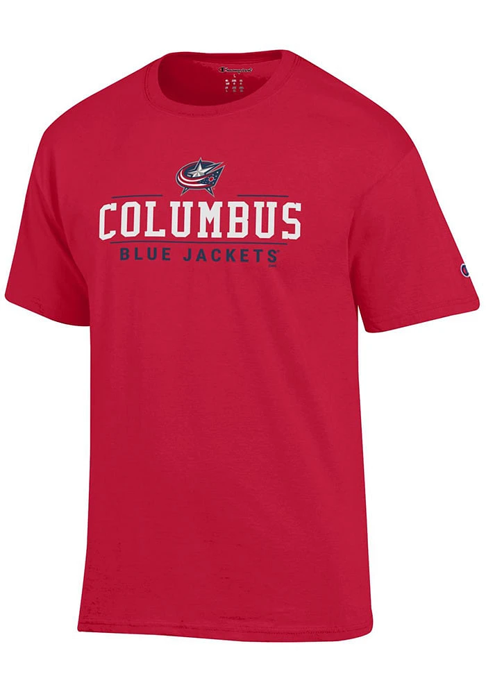 Champion Columbus Blue Jackets Jersey Short Sleeve T Shirt