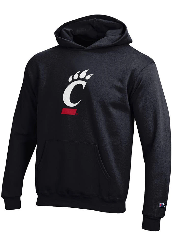 Champion Cincinnati Bearcats Youth Black Powerblend Long Sleeve Hoodie