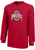 Champion Ohio State Buckeyes Youth Red Core Long Sleeve T-Shirt