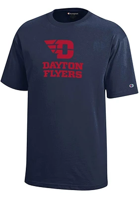 Champion Dayton Flyers Youth Navy Blue Core Short Sleeve T-Shirt